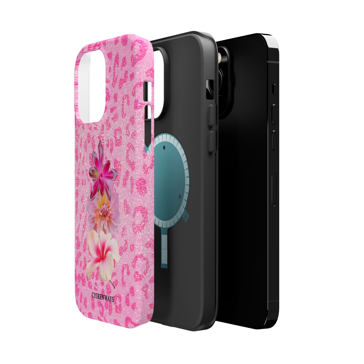 Floral Pink Leopard (Armoured Magsafe)