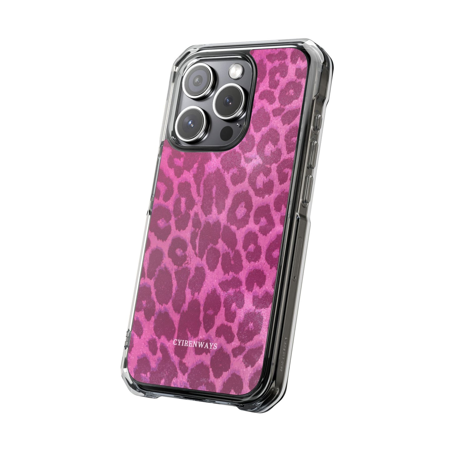 Pink Leopard (Impact-Clear Magsafe-compatible/Magnetic)