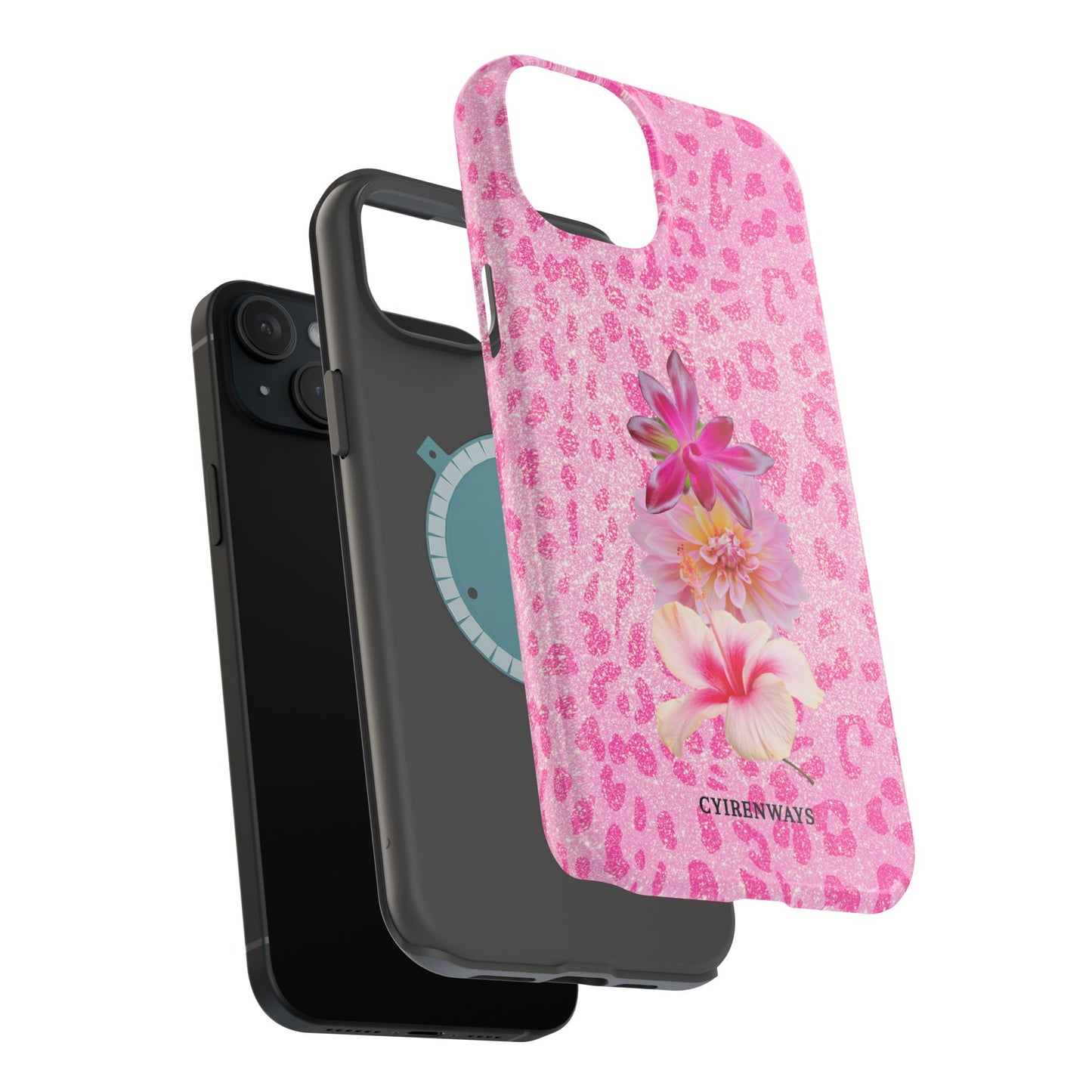 Floral Pink Leopard (Armoured Magsafe)