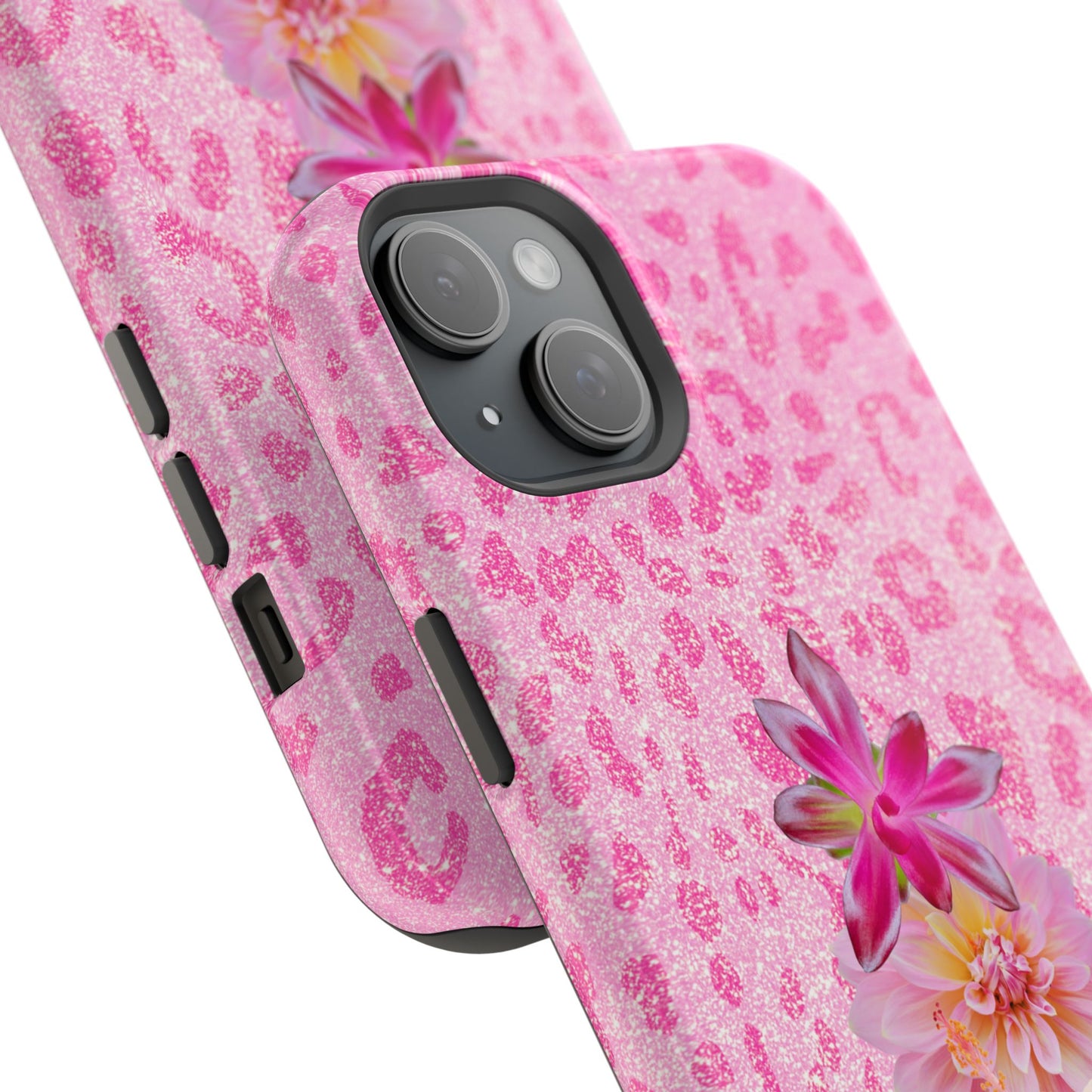 Floral Pink Leopard (Armoured Magsafe)