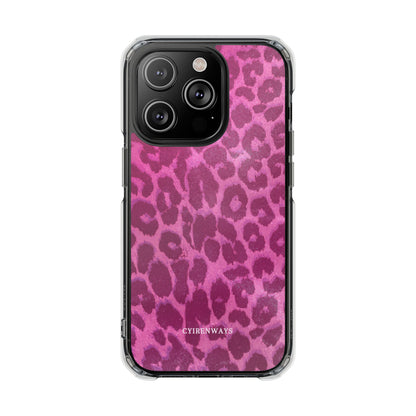 Pink Leopard (Impact-Clear Magsafe-compatible/Magnetic)