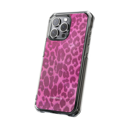 Pink Leopard (Impact-Clear Magsafe-compatible/Magnetic)