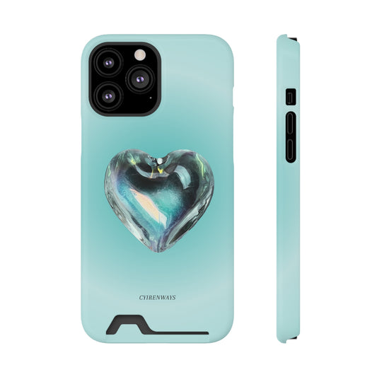 Aqua Heart (Magsafe-compatible Card Holder)