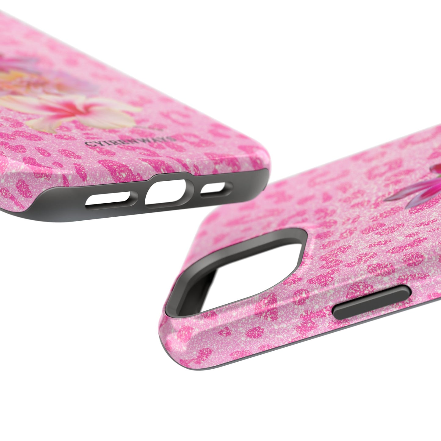 Floral Pink Leopard (Armoured Magsafe)