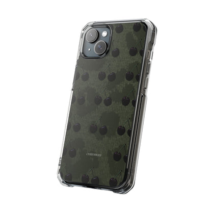 Black Cherri Cheetah (Impact-Clear Magsafe/Magnetic)