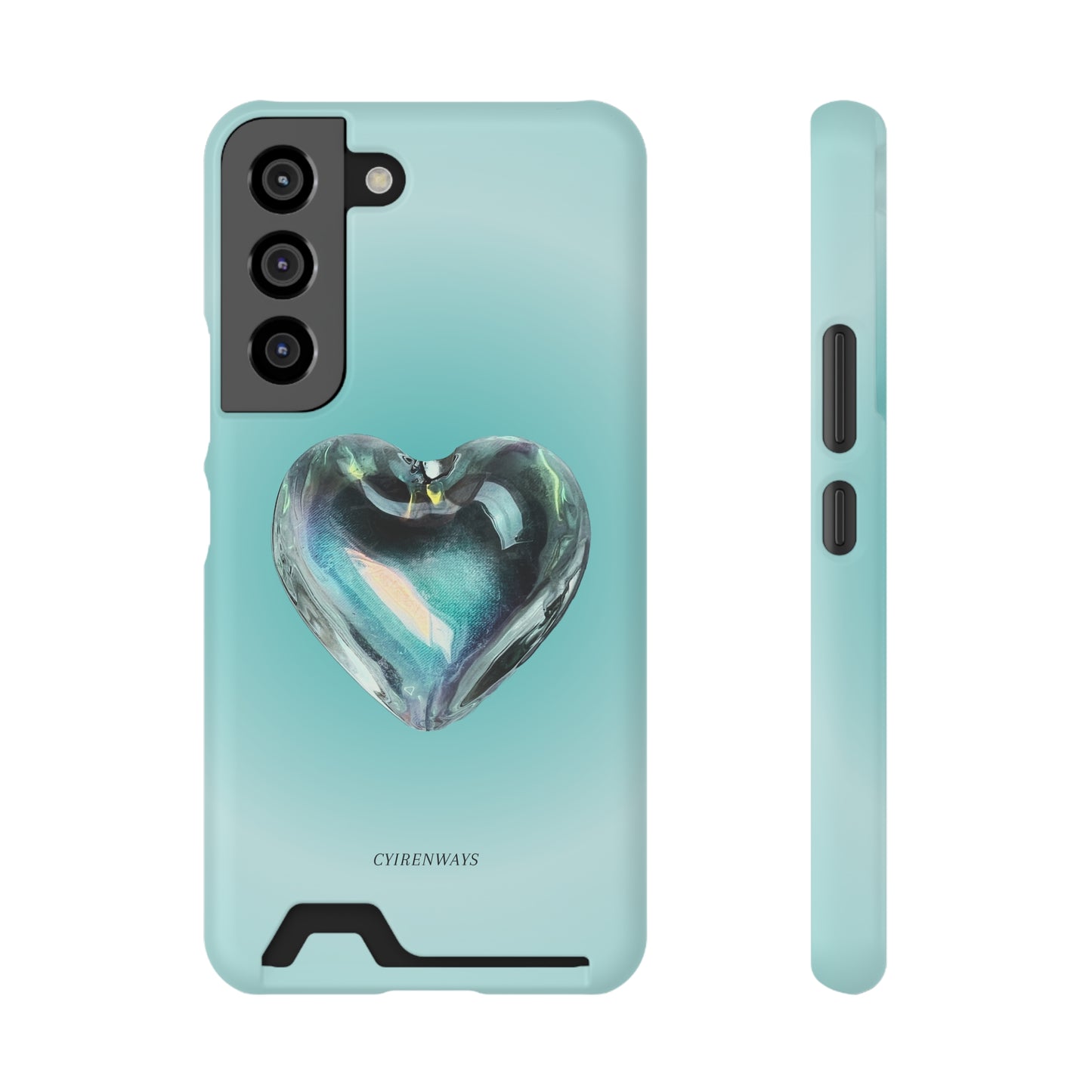 Aqua Heart (Magsafe-compatible Card Holder)