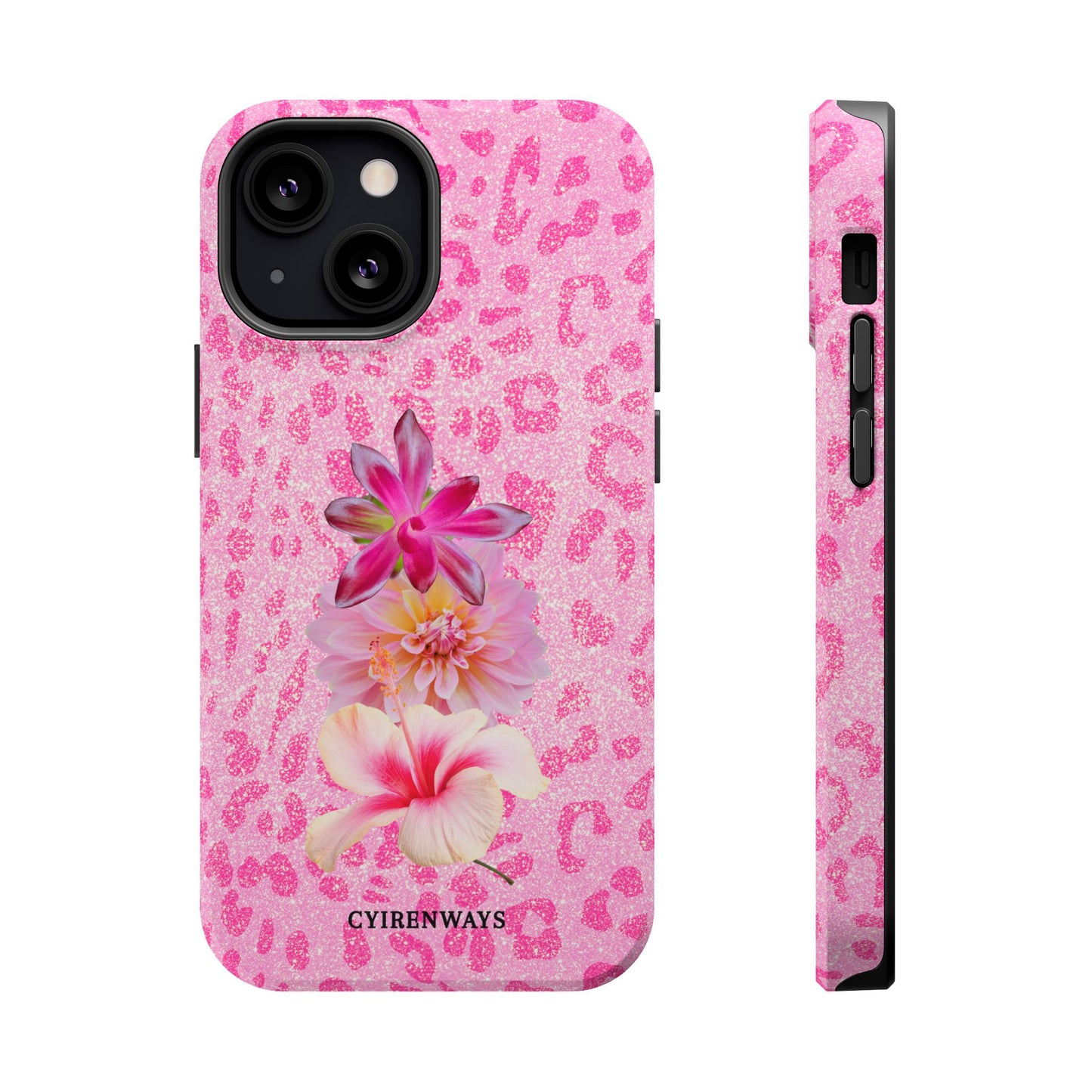 Floral Pink Leopard (Armoured Magsafe)