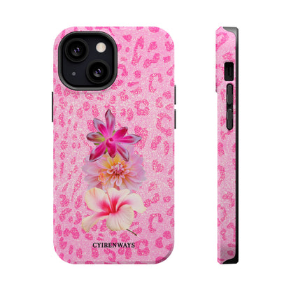 Floral Pink Leopard (Armoured Magsafe)