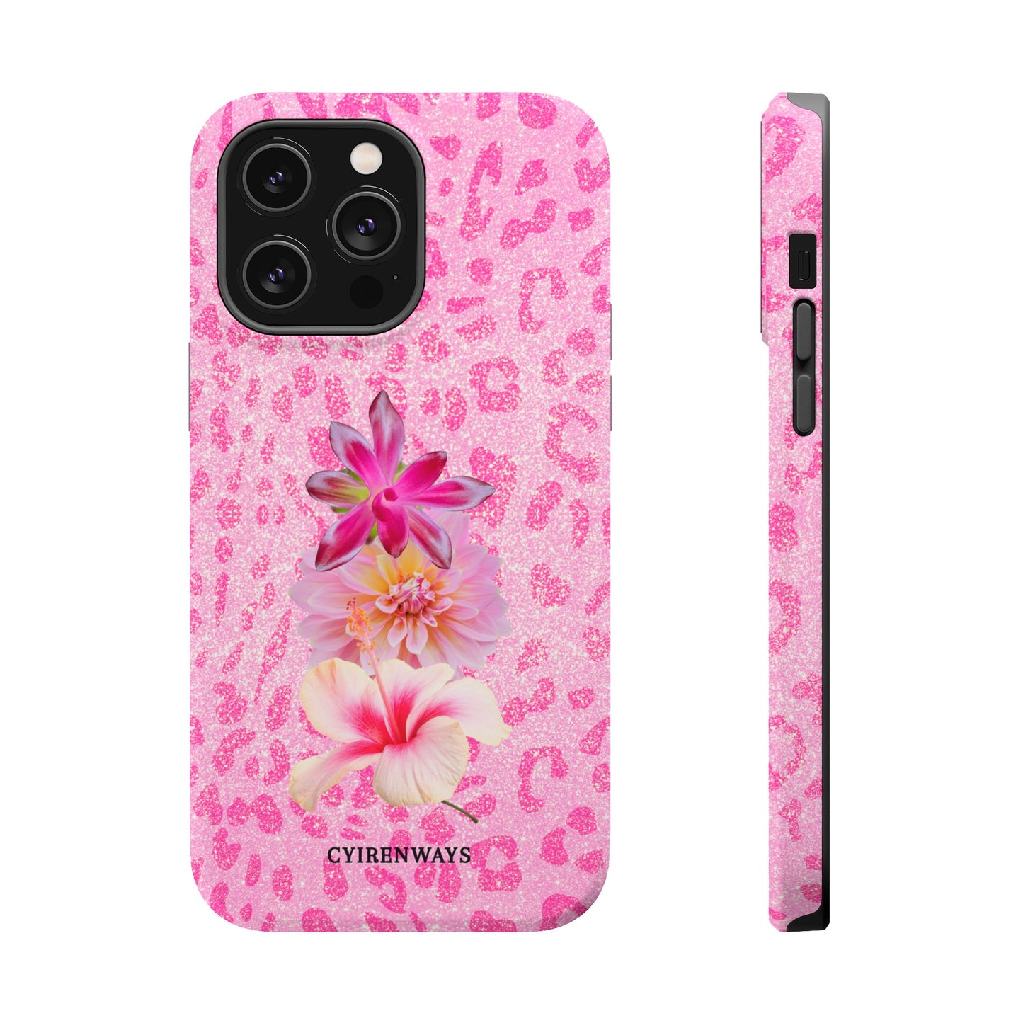 Floral Pink Leopard (Armoured Magsafe)