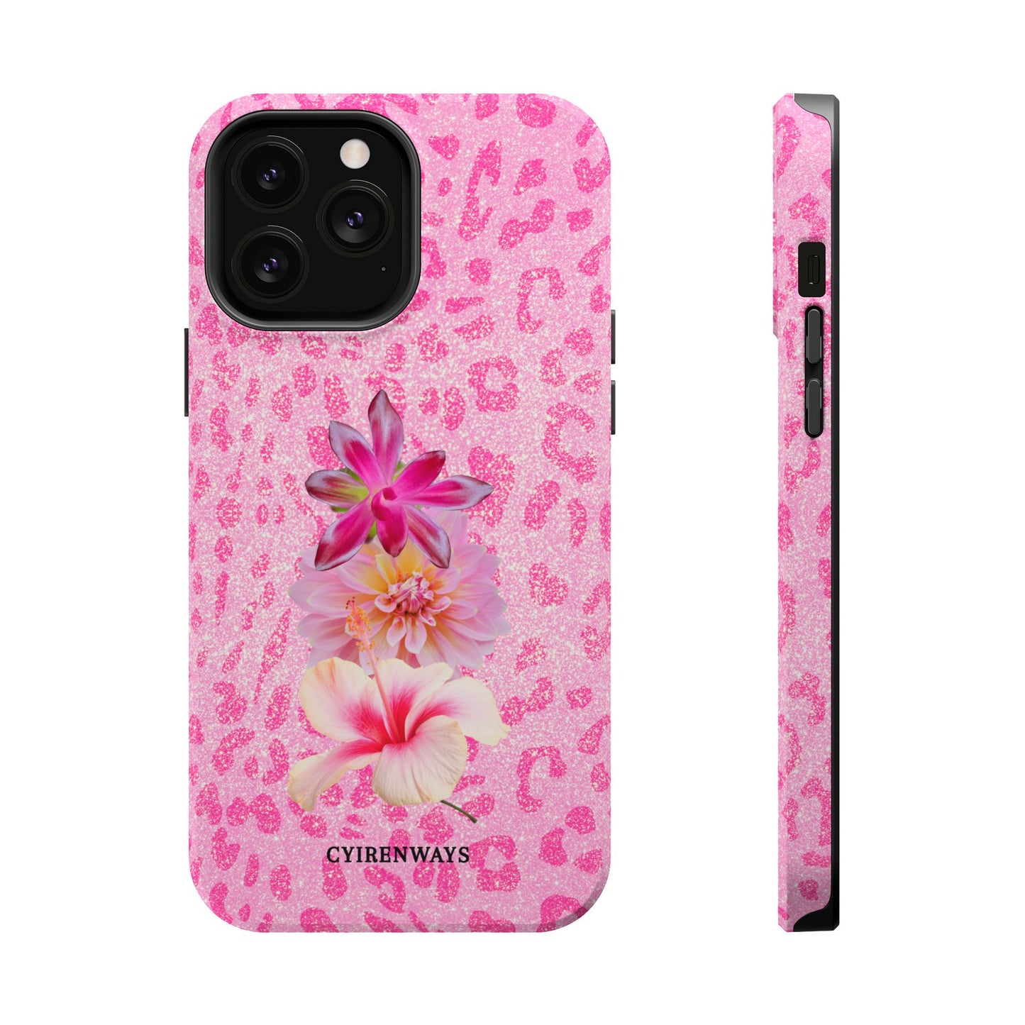 Floral Pink Leopard (Armoured Magsafe)