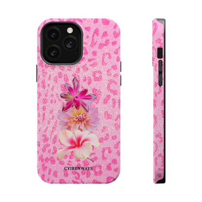 Floral Pink Leopard (Armoured Magsafe)