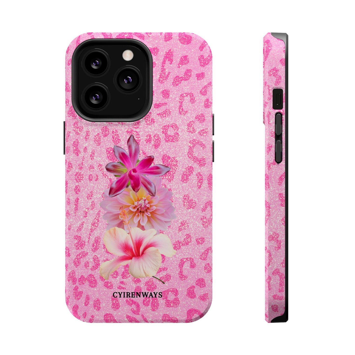 Floral Pink Leopard (Armoured Magsafe)