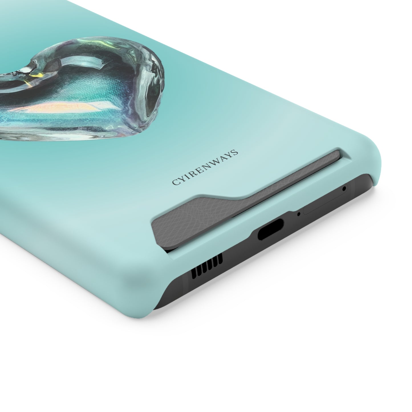 Aqua Heart (Magsafe-compatible Card Holder)