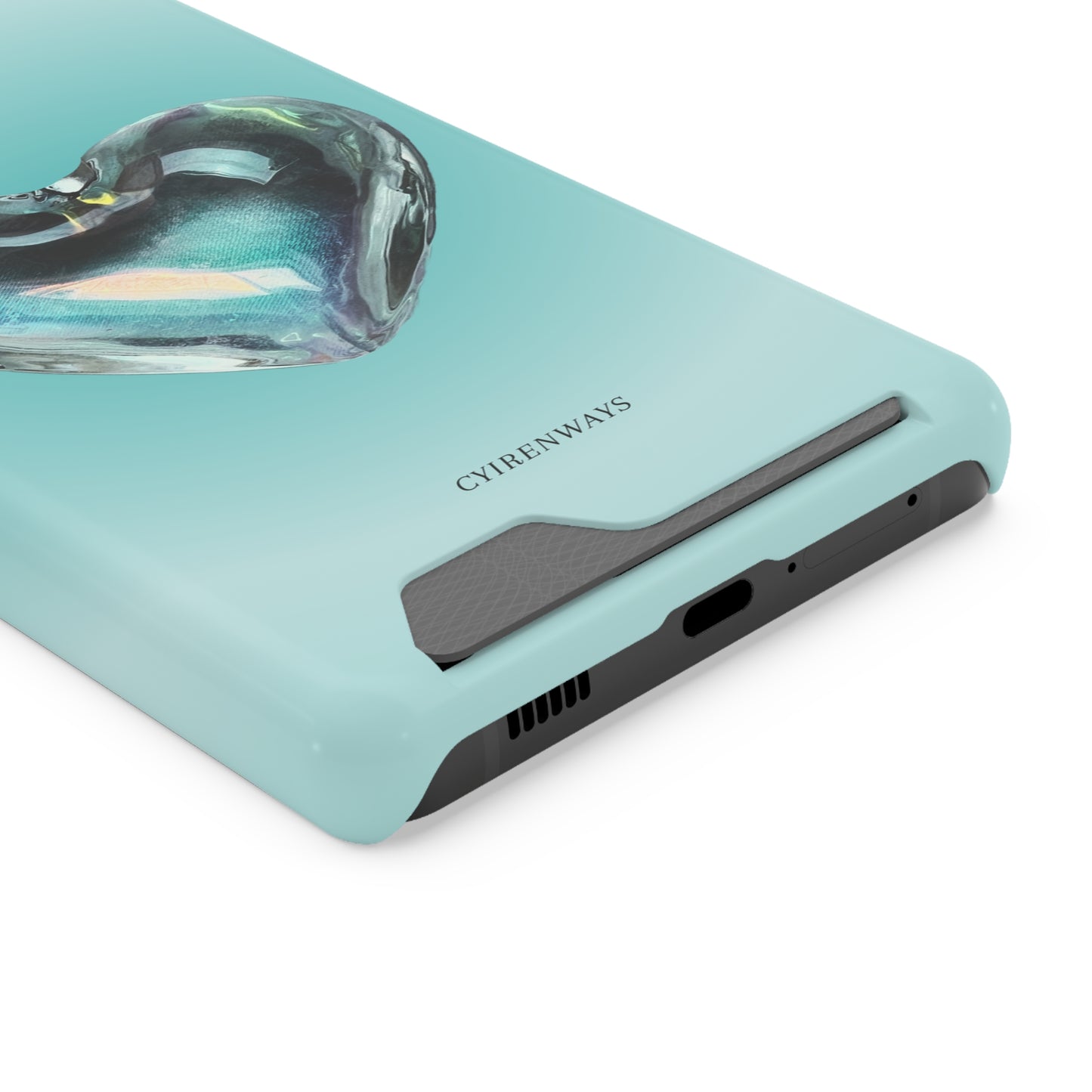 Aqua Heart (Magsafe-compatible Card Holder)