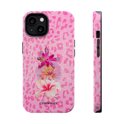 Floral Pink Leopard (Armoured Magsafe)